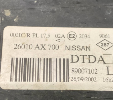 26010ax700 Ліва передня фара Nissan Micra K12 2003-2007